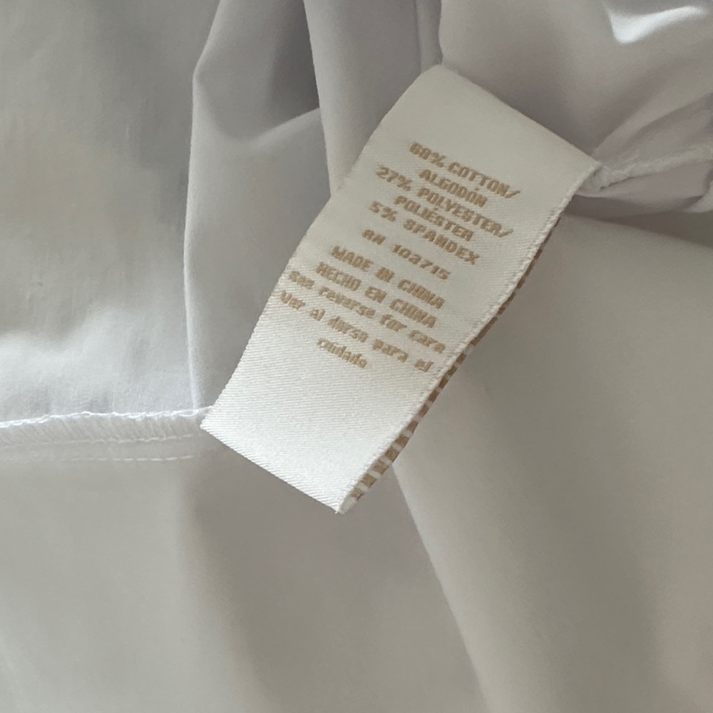 Elegant White Women's Button Down Shirt - Picture 7 of 7